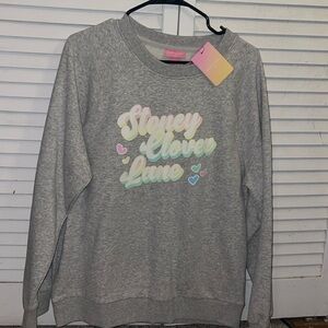 **Bonus item** STONEY CLOVER LANExTARGET Gray Sweatshirt+bonus straws w/charms!